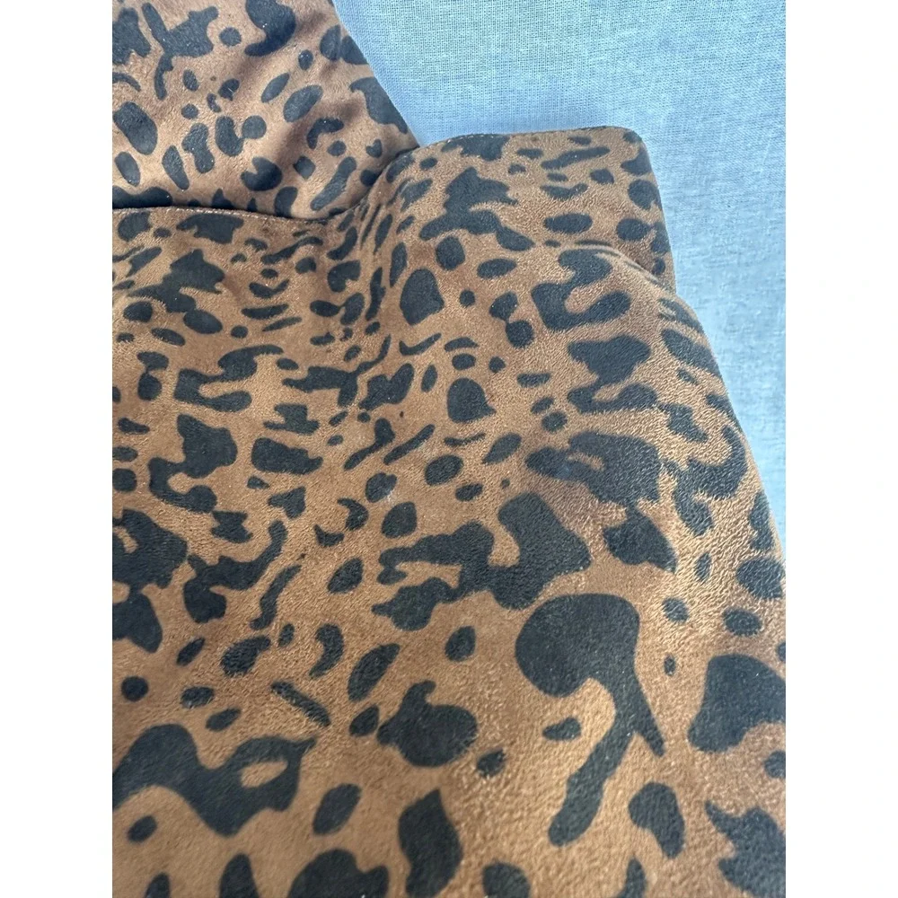 A New Day Leopard Print Tall‎ Boots Pointed Toe Kitten Heel Brown Black Size 9.5
